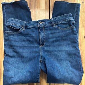 St. John’s Bay Women’s Straight Leg Jeans Size 14 Blue Denim